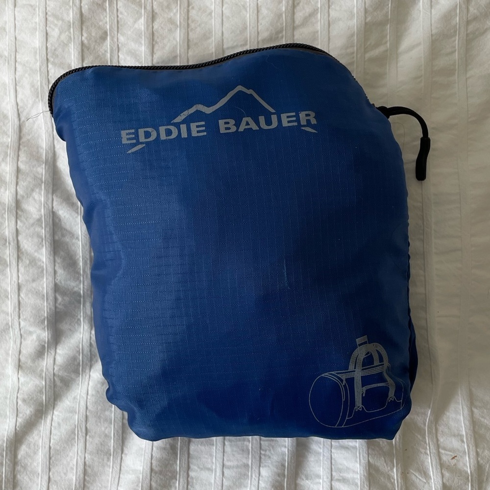 EDDIE BAUER- packable duffel bag. Blue